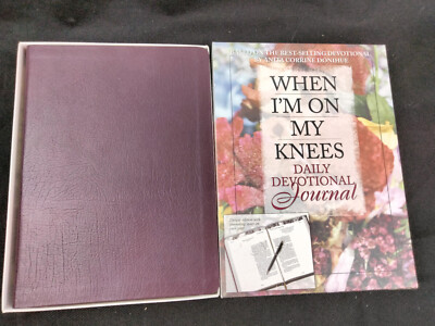 When I'm on My Knees Daily Devotional Journal Anita Donihue Leather Bound NIB-image