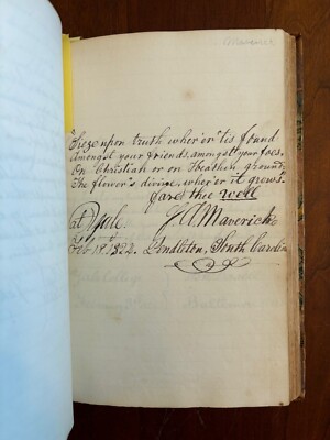 Yale Class of 1825 Book SIGNED by Samuel Augustus Maverick TEXAS Declaration Ind-image