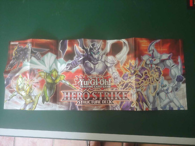 YU-GI-OH Hero Strike Structure Deck TCG Trading Card Game Paper PlayMat Fold-out-image