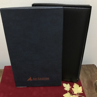 Art Leather World's Finest Albums Folios Black Hold 6 photos. gold trim NIB-image