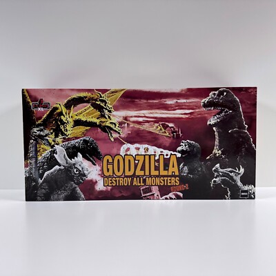 Mezco 5 Points XL Godzilla Destroy All Monsters Round 2 Set MINT Open Box NEW B-image