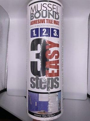 MusselBound 15-sq ft White Plastic Tile Membrane Peel-Set-Grout No Mortar.-image