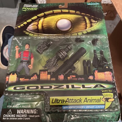 Godzilla Ultra Attack Animal Action Figure Vintage 1998 Trendmasters New Sealed-image