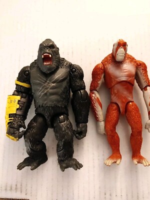 2 Pcs Set - Skar King & Giant Kong Monster Godzilla x Kong Movie Figure Toy-image