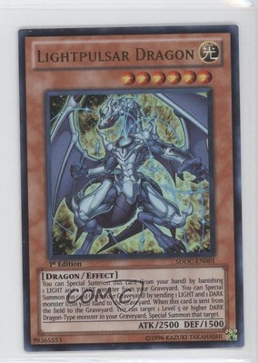 2012 Yu-Gi-Oh! Dragons Collide Structure Deck 1st Edition Lightpulsar Dragon ic4-image