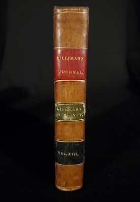 1830 American Journal Of Science And Arts B. Silliman LEATHER Gold Rush Western-image