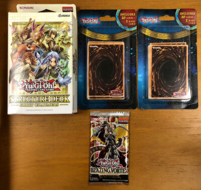 Yu Gi Oh Structure Deck Spirit Charmers, Shonen Deck, Blazing Vortex Lot Of 4-image