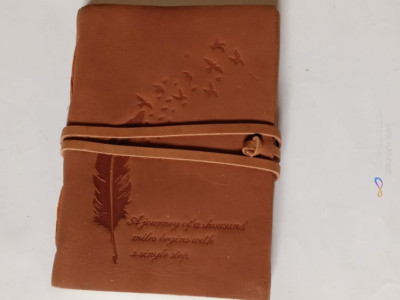 Leather Journal Handmade Leather bound Writing Notebook Custom Recycled Paper fs-image