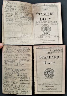 1930s LOT antique DIARY hartford ct GEORGE P MEADE 4pc diaries-image