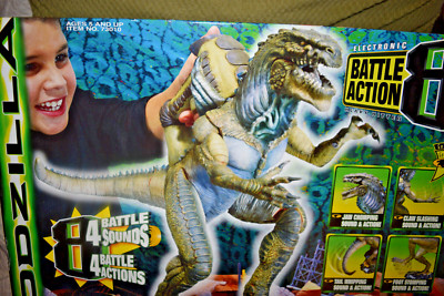 Electronic BATTLE ACTION 8 GODZILLA 1998 vintage toy factory sealed-image