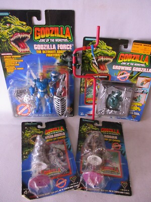 Godzilla 1994 Trendmasters LOT Mecha, Rodan Jump Up, Growing, Van Horn Fun Straw-image