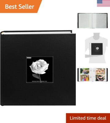 Elegant 200 Pocket Faux Leather Photo Album - Perfect for Cherished Memories-image
