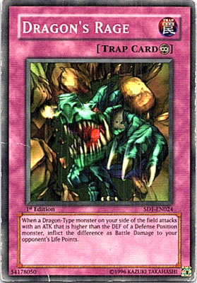 Dragon's Rage SD1-EN024 Yu-Gi-Oh! Heavy Play 1st Edition-image