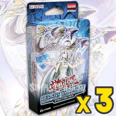 Yugioh TCG Blue-Eyes White Destiny 1st Edition Structure Decks (3 Decks) SEALED!-image