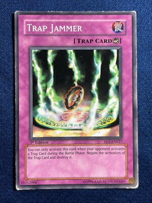 YUGIOH! STRUCTURE DECK DRAGON'S ROAR: SD1-EN027 TRAP JAMMER 1ST EDITION COMMON  -image