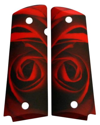Rose Roses Custom Full Size Government Commander 1911 Grips-image
