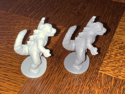 Mini Godzilla figures Grey and Dark Grey Godzilla Figures cake topper pieces-image