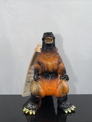 1995 BANDAI YUTAKA 4” BURNING GODZILLA WITH TAG FIGURE Japan Import TRANSLUCENT-image