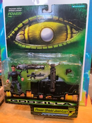 Godzilla Power Shield Jean-Luc Action Figure Vintage 1998 Trendmasters Sealed -image