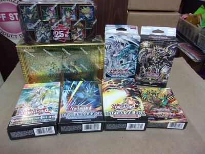 YU GI OH 25TH QUARTER TIN + LEGENDARY DECKS 2 + (6) DIFF. DECKS-image