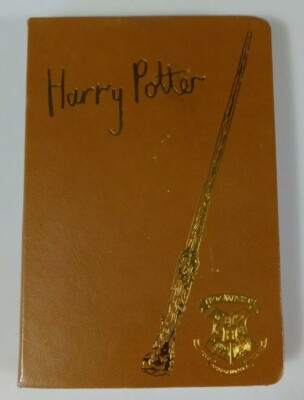 Harry Potter Hogwarts Gold Crest Embossed Leather Journal - FAST SHIP-image