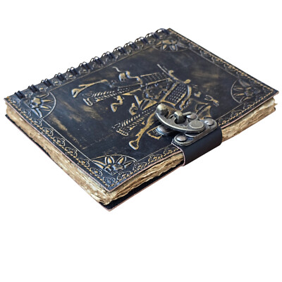 Premium Leather Bound Journal Diary with Metal Closure | 100 Pages |-image