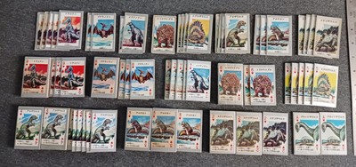 Menko Japan Trading Card lot Dinosaur Playing Card Packs kaiju monsters godzilla-image