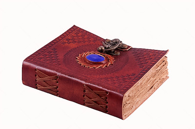 Vintage Leather bound Journal Antique Handmade Paper Notebook Diary Sketchbook-image