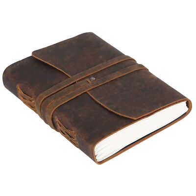 Handmade Leather Journal/Writing Notebook Diary/Bound Daily Notepad For Men &...-image