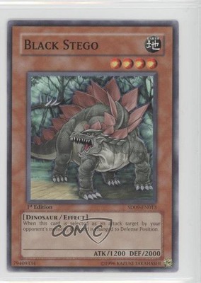 2006 Yu-Gi-Oh! Dinosaur's Rage Structure Deck 1st Edition Black Stego 00q0-image