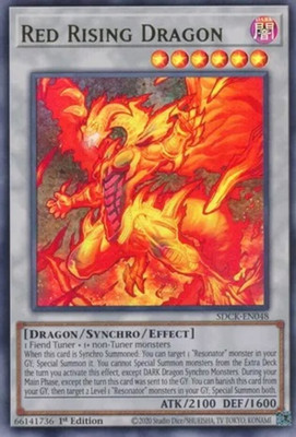 x1 Red Rising Dragon - SDCK-EN048 - Ultra Rare - 1st Edition - Structure Deck Th-image