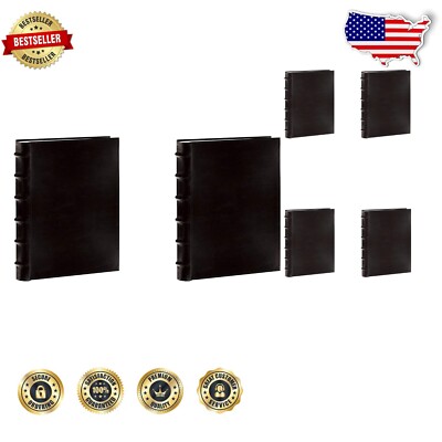 Stylish Black Leather Photo Album – Holds 300 4x6