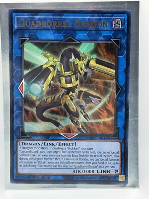 Yu-Gi-Oh! TCG Quadborrel Dragon Structure Deck: Rokket Revolt SDRR-EN043 1st Ed-image