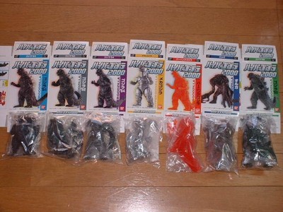 Bandai Hyper Godzilla 2000 Mechagodzilla 64 84 99 mini figure Lot of 7 Complete-image