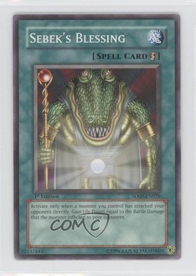 2006 Yu-Gi-Oh! Dinosaur's Rage Structure Deck 1st Edition Sebek's Blessing 0l2-image