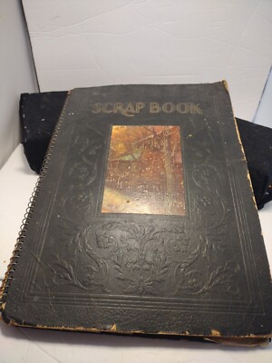 Photo Album Scrapbook Genuine Leather. 15x11 Handmade Vintage Rustic Antique-image