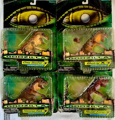 4 Godzilla Figures in Original Packaging - 1998 Lot-image