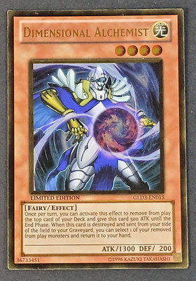 Yugioh TCG - 1x Dimensional Alchemist - GLD3-EN015 - Limited - Gold Rare NM 2010-image