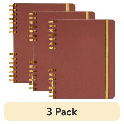 (3 pack)  Antimicrobial Linen Textured Hard Cover Journal with Microban-image