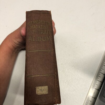 Vintage HC book, Demorest's Magazine Portrait Album, circa late 1800s-image