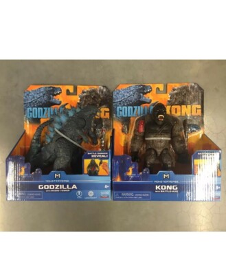 Godzilla VS Kong: Godzilla and Kong Action Figure Set Lot Playmates NEW-image
