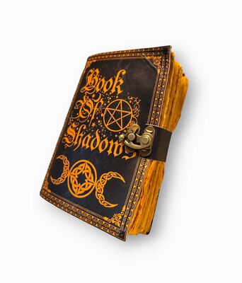 Book of Shadows Leather Journal | Handmade Leather Journals | Vintage Leather...-image