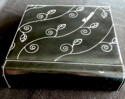 Elsa L Photo Album 160 pg Bonded Leather Black Design 9