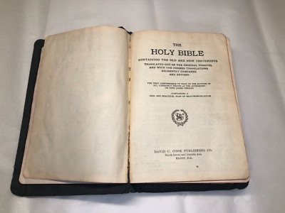 The Holy Bible C. Cook Publishing Co. Elgin Ill. Old and New Testament Vintage-image