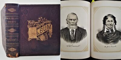 1885 antique ROCK ISLAND il HISTORY GENEALOGY biography indian railroads-image