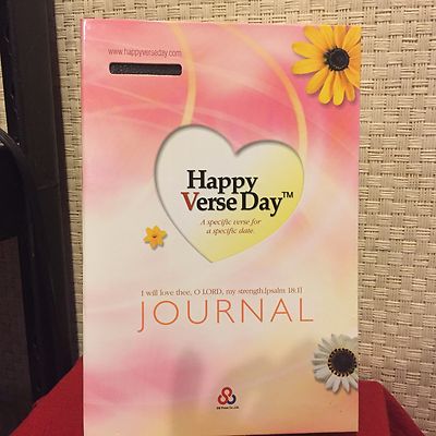 HVD Journal/Large Leather - Black Bufalino Happy Verse Day Free Ship-image