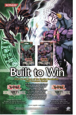 2005 YUGIOH STRUCTURE DECK Game PRINT AD WALL ART - DRAGON'S ROAR ZOMBIE MADNESS-image