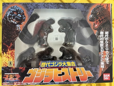 Bandai Godzilla 2000 History 6 Figures Set hyper godzilla 1954 1964 1962 1999 -image
