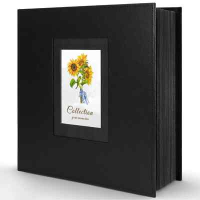 Photo Album 4x6 600 Photos, Leather Cover Extra Large Capacity Holds 600 Hori ..-image