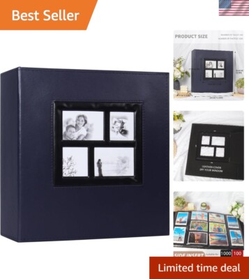 Versatile PU Leather Photo Album for All Occasions - 1000 Pockets, 200 Pages-image